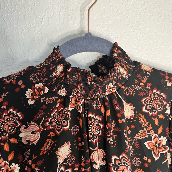 Express Long Sleeve Paisley Ruffle skirt Dress size XXS - Picture 7 of 15